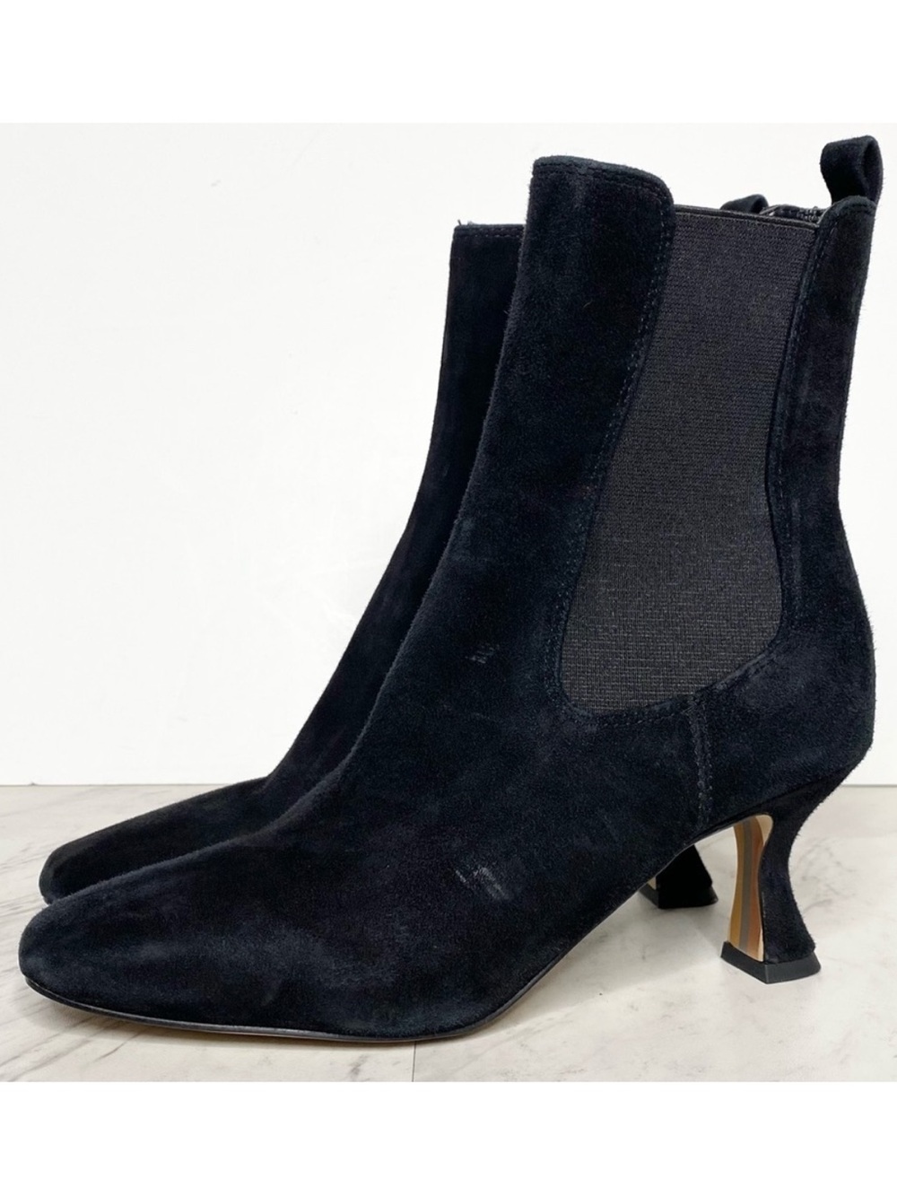 Sam Edelman Lani Black Suede Chelsea Bootie 5 1/2